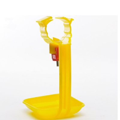 Yellow Plastic Farms Chicken Drinker Cup Broiler Nipple Drinker With Drip Cup